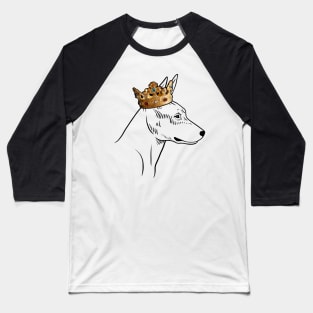 Rat Terrier Dog King Queen Wearing Crown Baseball T-Shirt